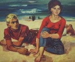 Walter Womacka "Am Strand" (1962, Öl)