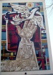 Mosaikbildes an der Magistrale in Eisenhüttenstadt (1965)