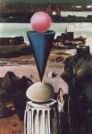 Walter Womacka "Landschaft mit Gegenständen" (1985, Öl)