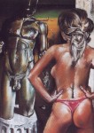 Walter Womacka "Begegnung" (1994, Öl)