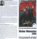 Flyer zur Ausstellung "Walter Womacka - Fünf Jahrzehnte Malerei und Grafik" (2000)